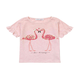 Franela para niñas Flamingos